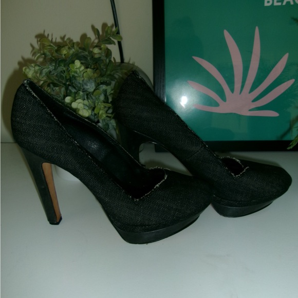 Diesel black distressed heels size 37 6.5W - Picture 3 of 5
